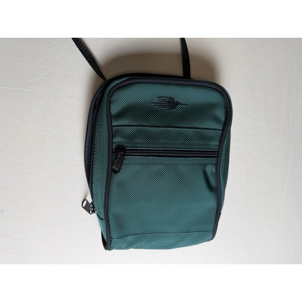 Vintage Kiva Durable Nylon Canvas Crossbody Bag 9X7 Inch Flight Travel Hiking